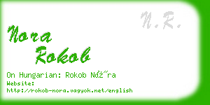 nora rokob business card